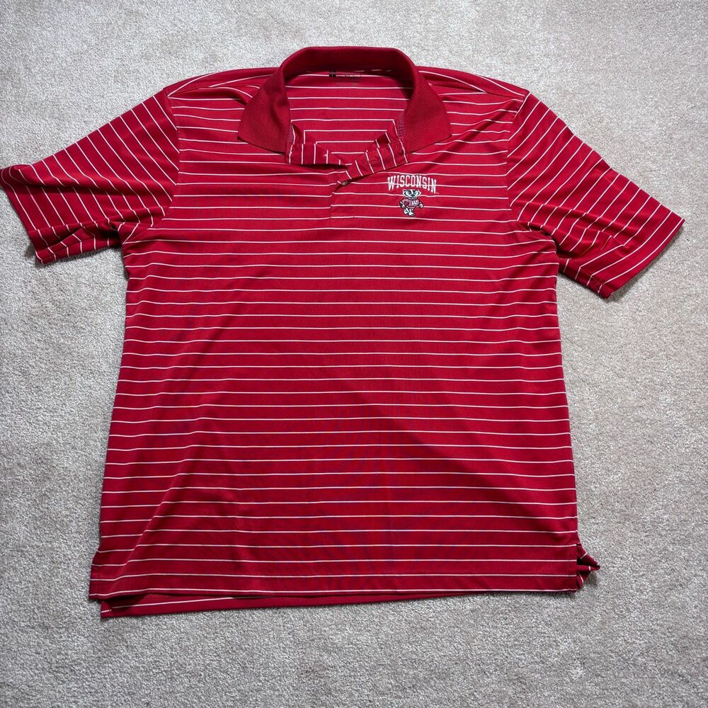 Men's Wisconsin Badgers Polo, Stitched, Size L